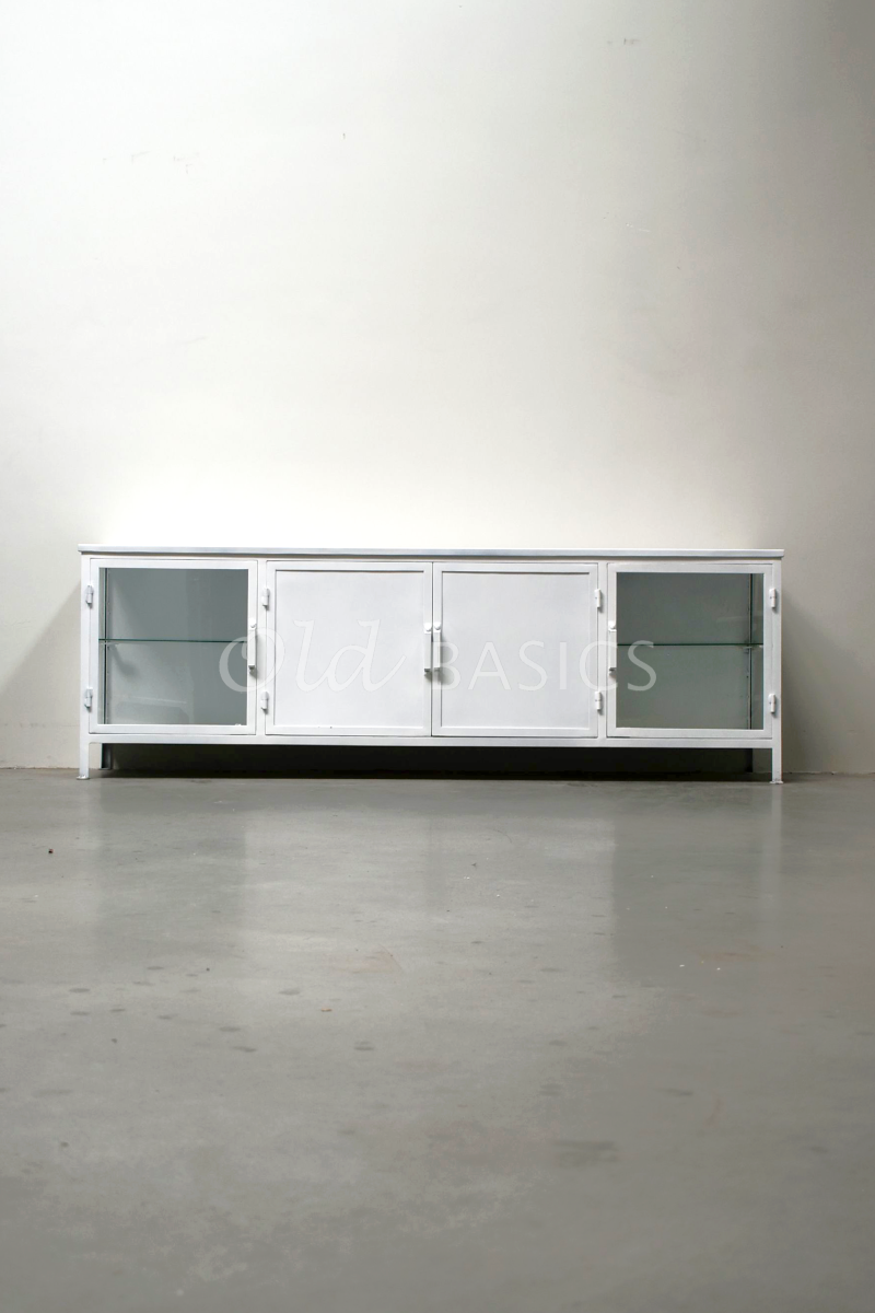 Detail van Dressoir Lounge Blanc, wit, materiaal staal